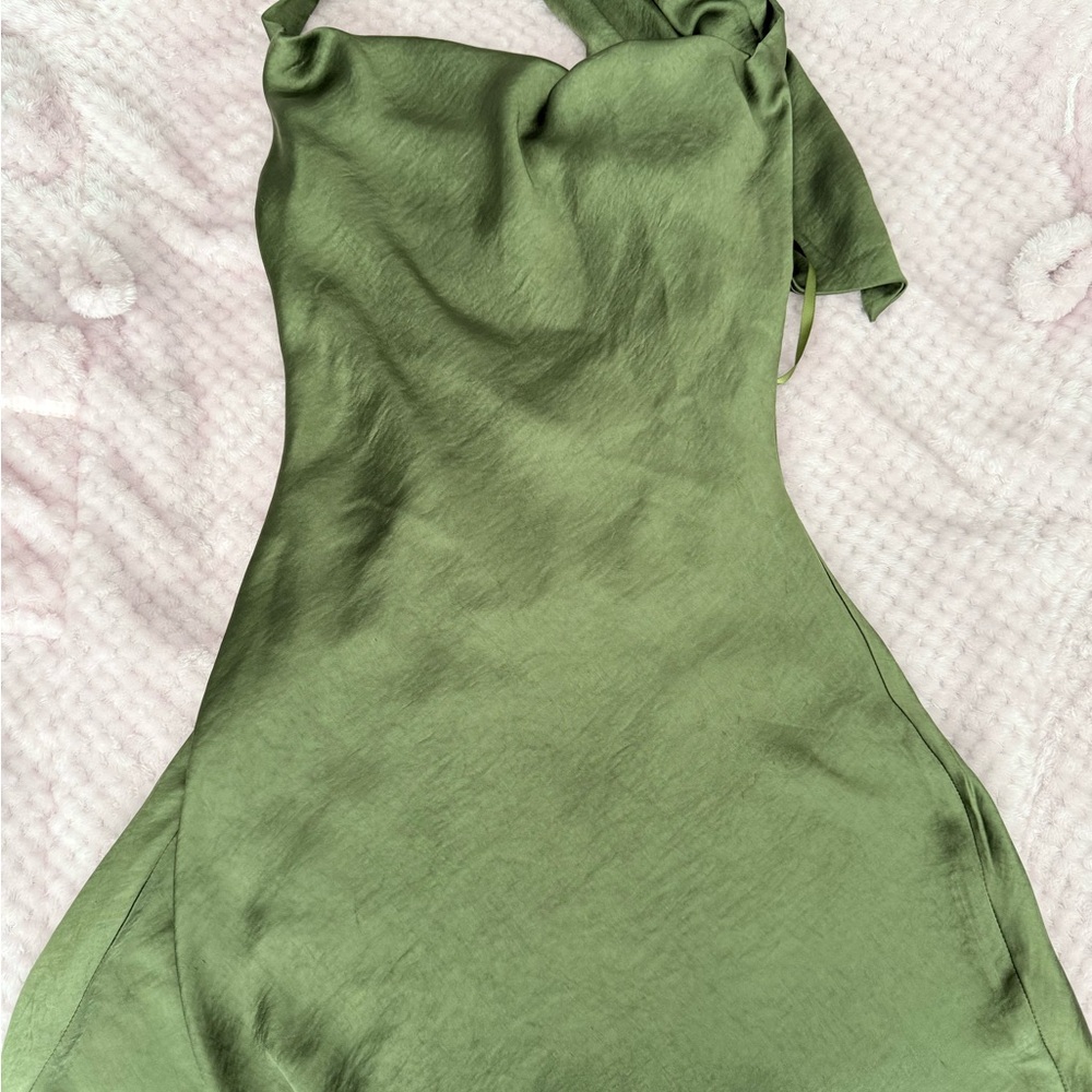 Hello Molly Olive Green Mini Dress